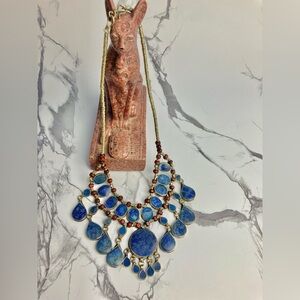 Lapis Lazuli & Brass Necklace
